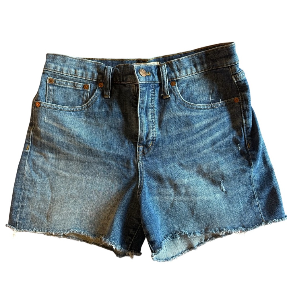 Madewell Women’s Size 28 High Rise Denim Shorts Cutoff 4 inch Inseam